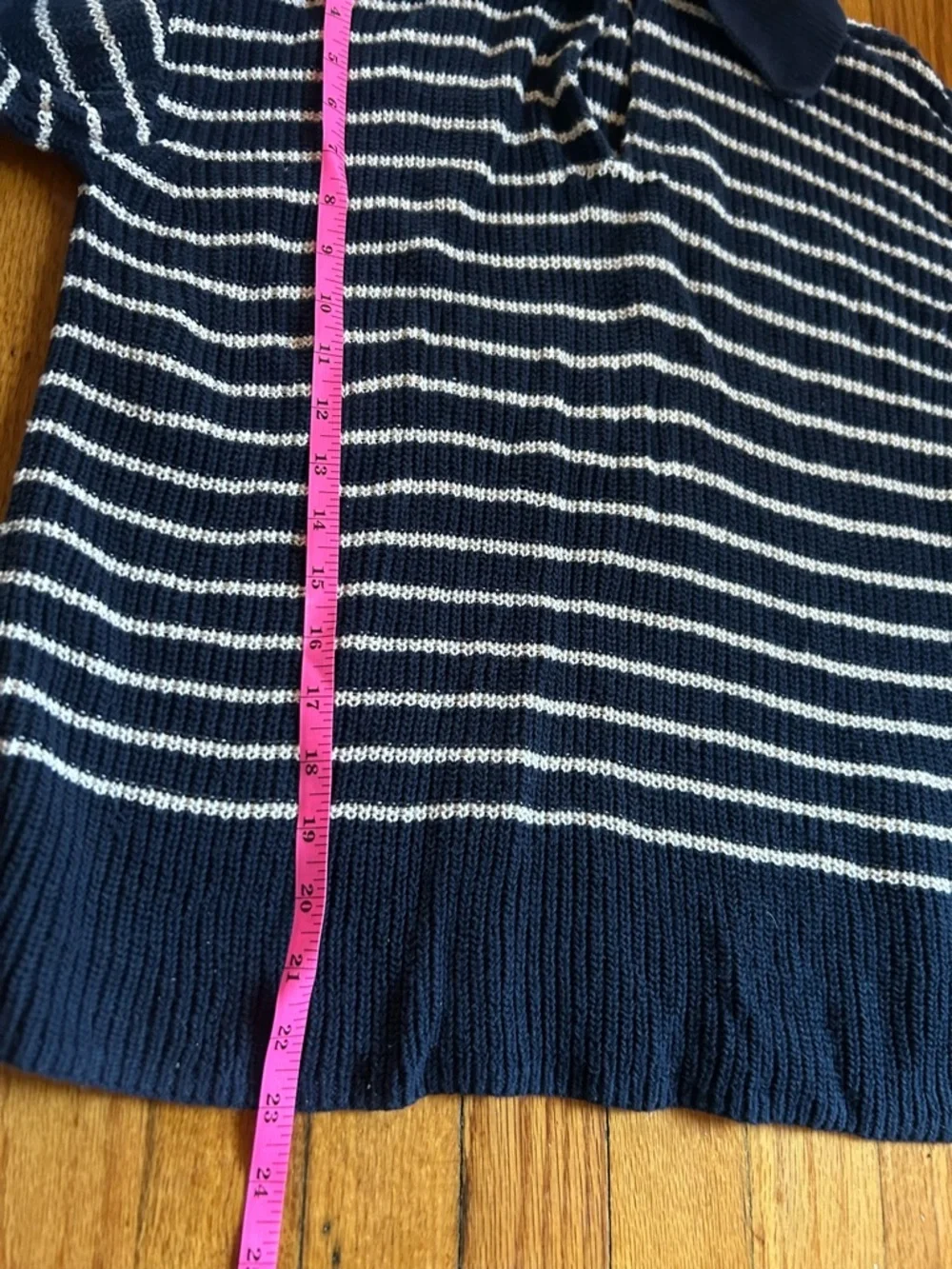 J.Crew Sweater Relaxed Collared Women’s Nautical S Stripe Split Cuff